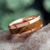 8 mm - 14 kt. Yellow Gold & Whiskey Barrel Oak Wood Inlay - WB699M