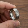 6 mm 18 kt. Plated White Gold Wedding Band, Hammered Finish - T049C-6