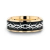 8 mm Tungsten/Thorn Crown Wedding Band - TC000TR