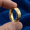 4 mm 18 kt Plated Yellow Gold Tungsten - Mens Wedding Bands - YG888C-4