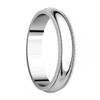 5 mm 10kt. Mens Wedding Bands in White Gold Handcrafted - New Yorker