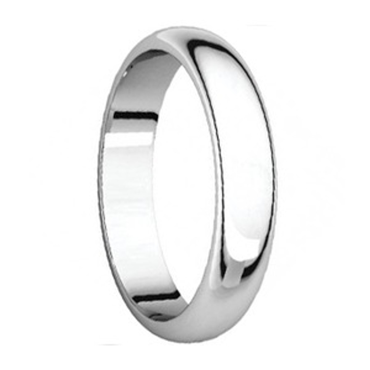 5 mm 10kt. Mens Wedding Bands in White 