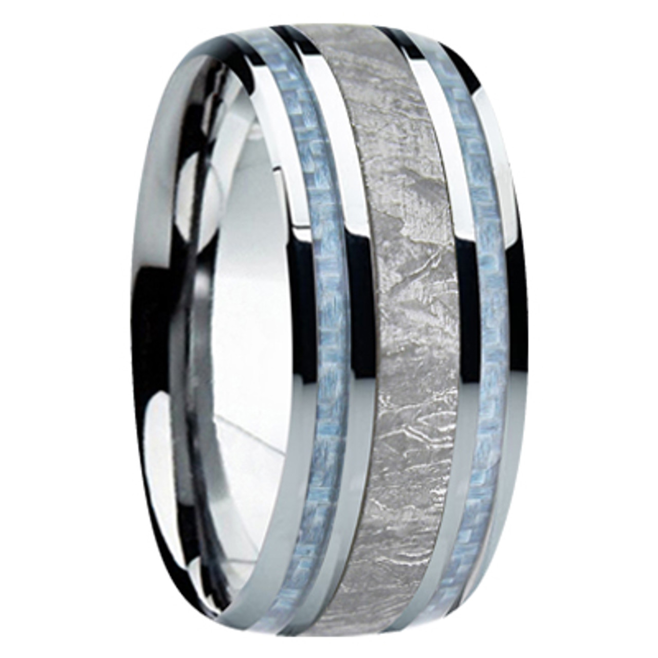 meteorite wedding band