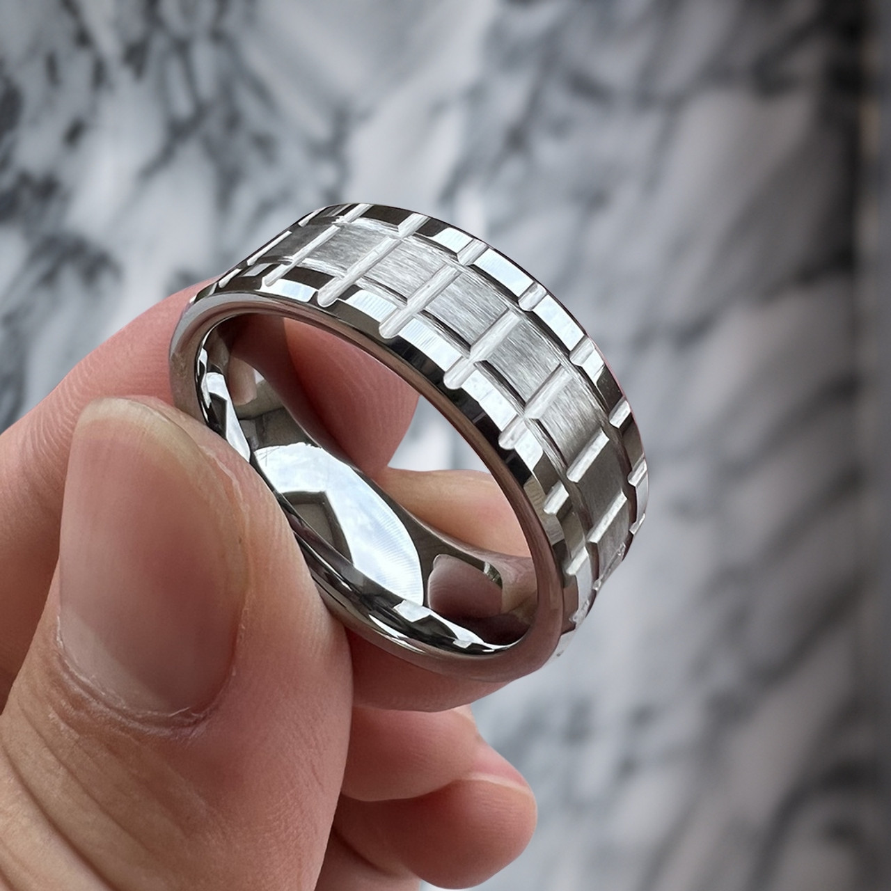 8 mm Matrix Tungsten Band, Lifetime Warranty - N444C