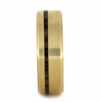 8 mm - 14 kt. Yellow Gold & Bocote Wood Inlay - YG218M