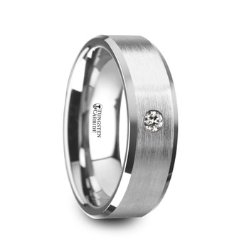 6 mm Tungsten Band with Diamond - P389TR