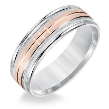 7 mm 10kt. White & Rose Gold Handcrafted in U.S. - Portland