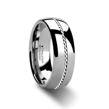 8 mm Tungsten/Palladium Wedding Band - B366TR