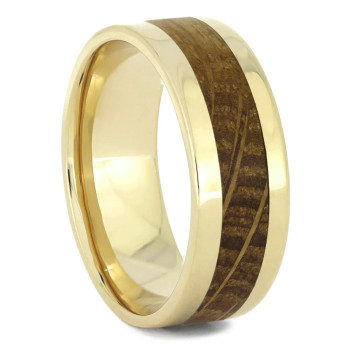 7 mm - 14 kt. Yellow Gold & KOA Wood Inlay - K699M