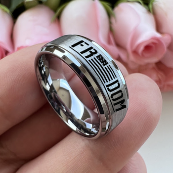 8 mm Mens Wedding Bands, Lifetime Warranty - J095C FREEDOM 8 mm Mens Wedding Bands, Lifetime Warranty - J095C FREEDOM
