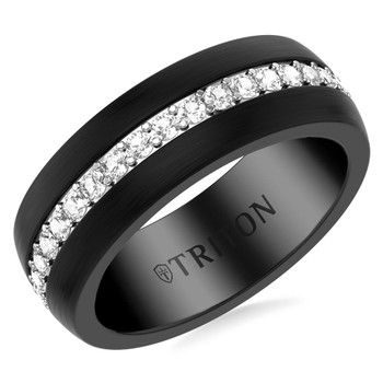 36 Infinity Design White Sapphires/Black Tungsten - T733FG