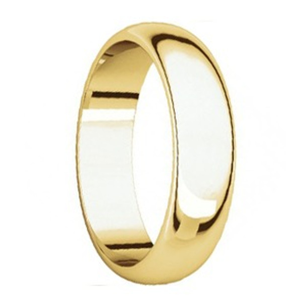 6 mm Mens Wedding Rings in 10kt. Yellow Gold Handcrafted - Lander 60G