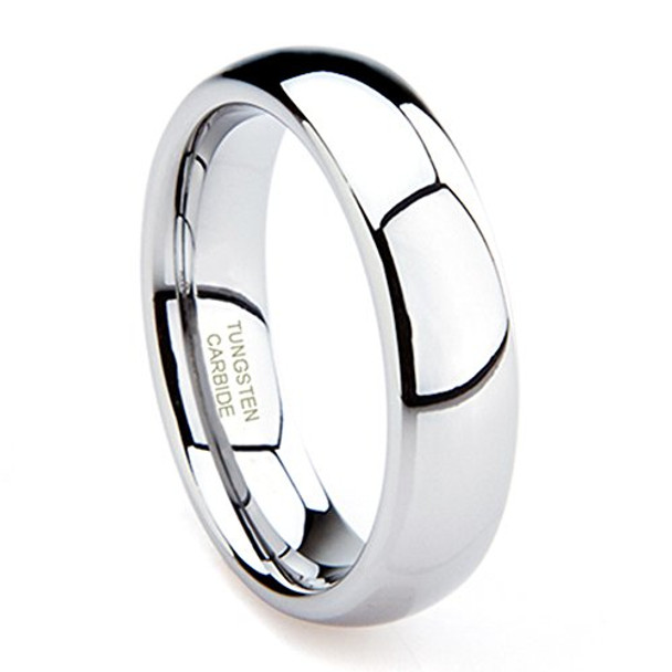 6 mm Domed Tungsten Band, Lifetime Warranty - C002C