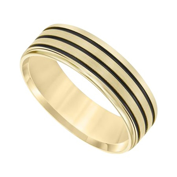 7 mm 14k Yellow Gold Handcrafted in U.S. - Black Scorpion