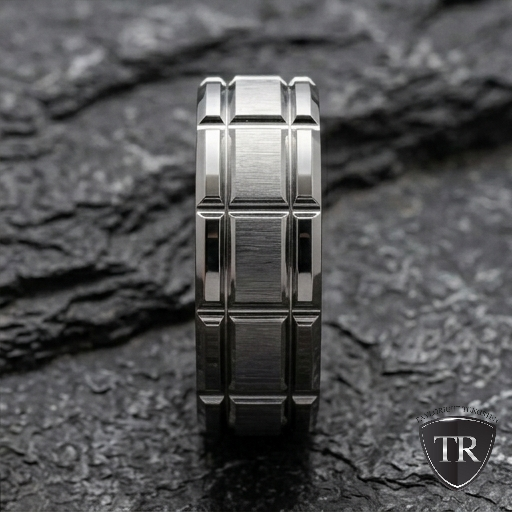 8 mm Tungsten Mens Wedding Bands - U127C