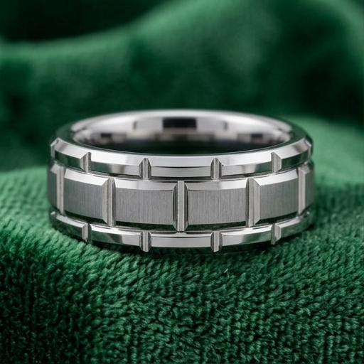 8 mm Tungsten Mens Wedding Bands - U127C