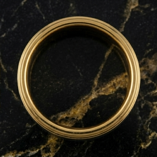 8 mm Black Tungsten/18 Kt Plated Yellow Gold Wedding Bands - M713C