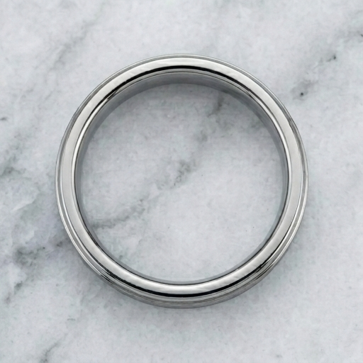 6 mm 18 kt. Plated White Gold Wedding Band, Hammered Finish - T049C-6 6 mm 18 kt. Plated White Gold Wedding Band, Hammered Finish - T049C-6