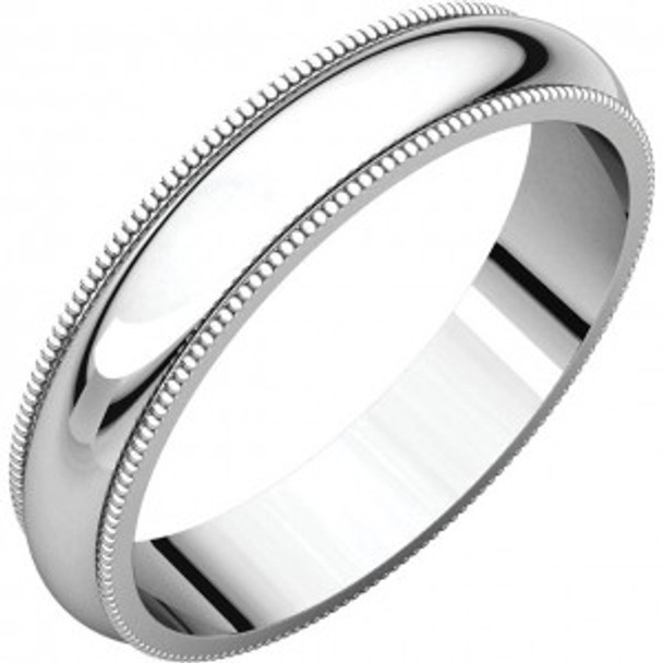 5 mm 10kt. Mens Wedding Bands in White Gold Handcrafted - New Yorker