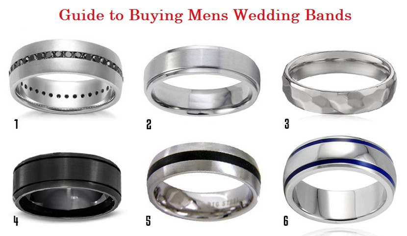 Mens wedding store band types