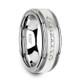 .27 cwt White Diamond Mens Wedding Bands - Tungsten - Z218TR