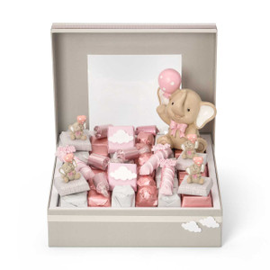 ELEPHANT - Window Chocolate Gift Box - Pink BABY GIRL Mirelli Chocolatier