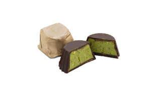 Dark Chocolate/Pistachio Paste- From www.mirellichocolatier.com