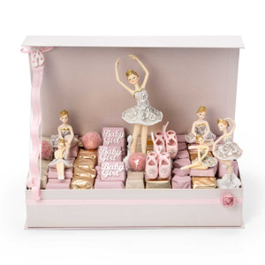 BALLERINA - Baby Girl Decorated Chocolates Favor / Ceramic Ivory BABY Mirelli Chocolatier