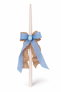 PALM SUNDAY CANDLE - Lavender Color Ribbons