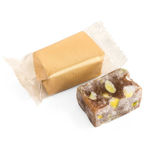 MLOUKI - Apricot Base W/Pistachio Nuts / Pack of 10 OZ (283 GM) RAMADAN / EID AL-FITR Mirelli Chocolatier