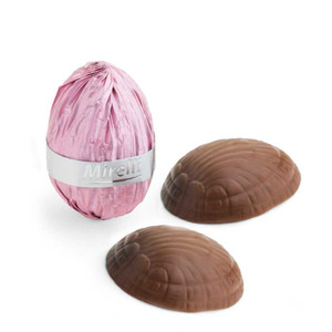 Chocolate Easter Egg / 4 OZ / Approx. 7 Pcs. / Pink Foil EASTER Mirelli Chocolatier