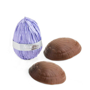 Chocolate Easter Egg / 4 OZ / Approx. 7 Pcs. / Light Purple Foil EASTER Mirelli Chocolatier