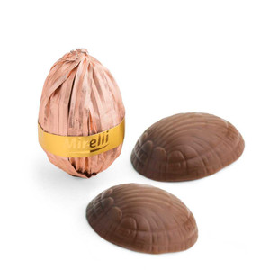 Chocolate Easter Egg / 4 OZ / Approx. 7 Pcs. / Salmon Foil EASTER Mirelli Chocolatier