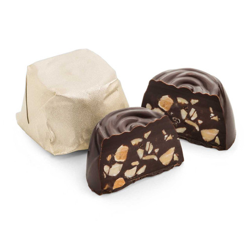 ROSETTE HAZELNUT PRALINE - Dark / 4 oz (Approx. 6 PCs.) CHOCOLATE SOLD BY WEIGHT Mirelli Chocolatier