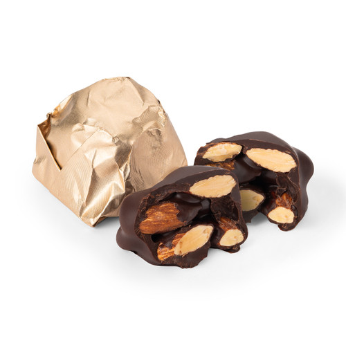 ALMOND CLUSTERS / 8 OZ. (Approx. 10 pcs.) CHOCOLATE SOLD BY WEIGHT Mirelli Chocolatier