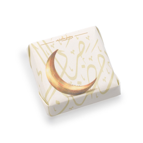 Hilāl decorated chocolate square double wrapped