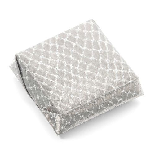 WILD SILVER SQUARE - Double Wrapped Decorated Chocolate Favor