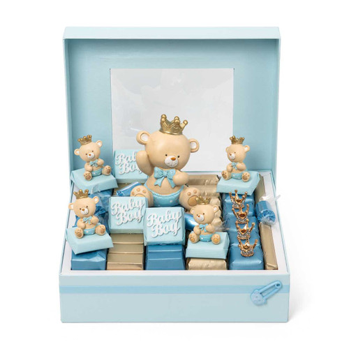 ROYAL CROWN - Window Chocolate Gift Box BABY BOY Mirelli Chocolatier