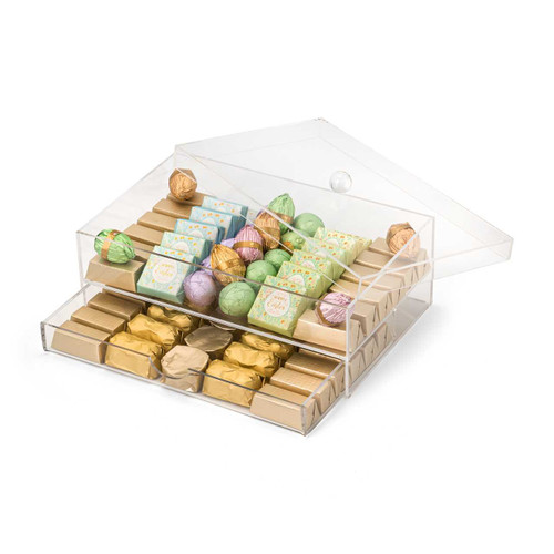 GOLDEN EASTER- Jewel Case Easter Chocolate Arrangement NEW ARRIVALS Mirelli Chocolatier