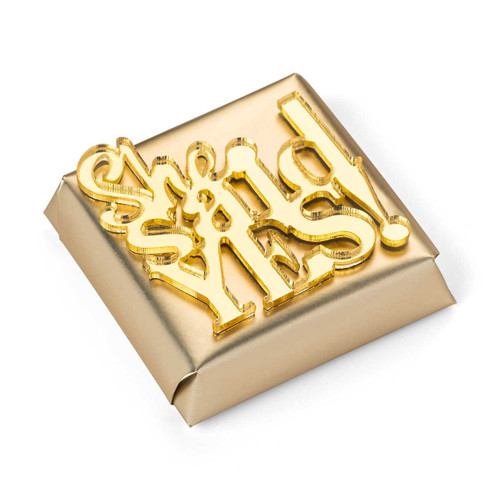 SHE SAID YES - Decorated Chocolate Bar/ Champagne BRIDAL - WEDDING Mirelli Chocolatier