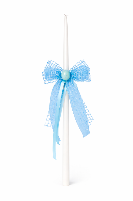 PALM SUNDAY CANDLE BLUE 