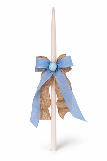 PALM SUNDAY CANDLE - Lavender Color Ribbons