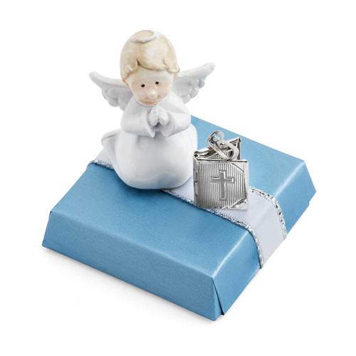 CHRISTENING - COMMUNION / Blue / Decorated Chocolate Square Bar COMMUNION / CHRISTENING Mirelli Chocolatier