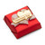 VALENTINE'S DOUBLE HEART - Double Wrapped Decorated Chocolate Favor VALENTINE'S DAY Mirelli Chocolatier