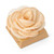 RUSTIC LIGHT PEACH - Jute Flower Decorated Chocolate Favor TRENDY DECORATED CHOCOLATE Mirelli Chocolatier