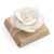 Camellia Flower on a Square Chocolate Bar DECORATED CHOCOLATE Mirelli Chocolatier