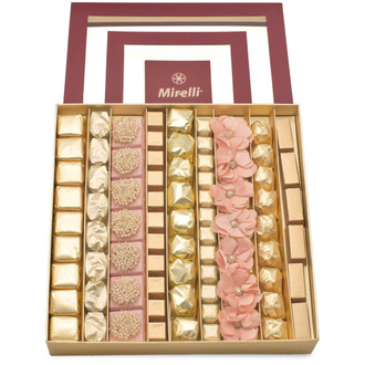 BLUSH LOVE- Burgundy Window Gift Box / 2.2 lb GIFT BOXES Mirelli Chocolatier