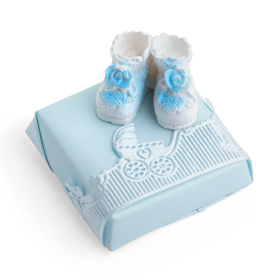 BLUE BOOTIES Decorated Chocolate Favor