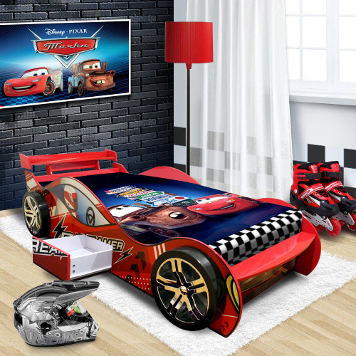 Dreamer Children Toddler Kids Racing Racer Car Bed For Boy Boys in Red #8006r