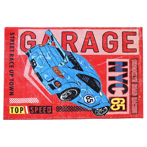 120x180cm Garage NYC Rug Matching Kids Racing Car Bed Model #8006r